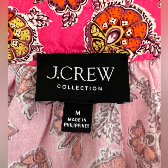 J Crew Tie-waist Cotton Poplin Ratti Pink Blooms Print Maxi Dress Classic Preppy - Picture 9 of 14